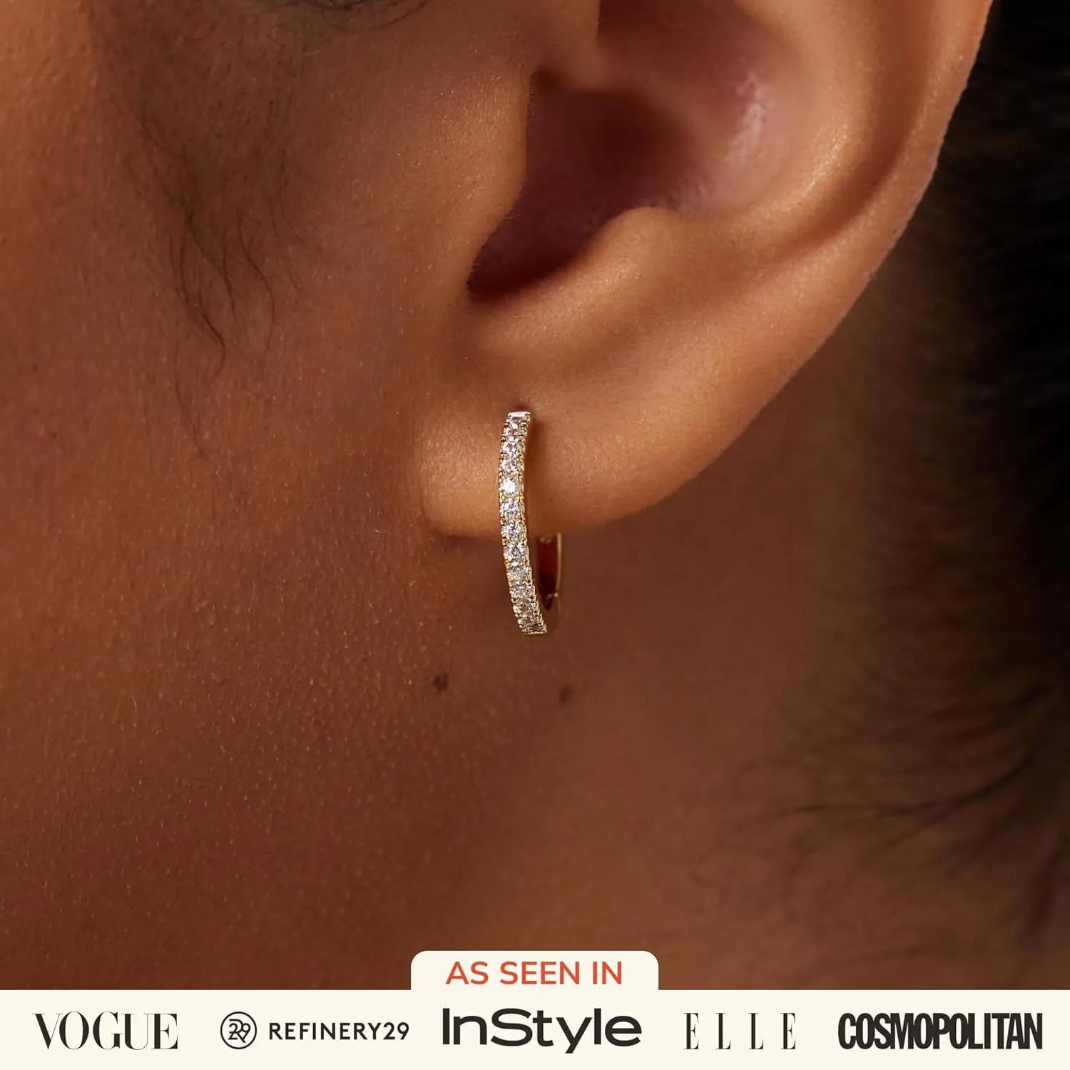 Ana Luisa Huggie Hoop Earrings for Women Trendy - 14K Gold Plated and Sterling Silver Hoop Earrings - Hypoallergenic, Water-Resistant,Tarnish-Free Jewelry - Small & Mini Earring for Women