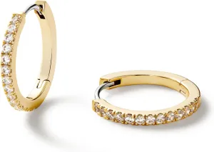 Ana Luisa Huggie Hoop Earrings for Women Trendy - 14K Gold Plated and Sterling Silver Hoop Earrings - Hypoallergenic, Water-Resistant,Tarnish-Free Jewelry - Small & Mini Earring for Women