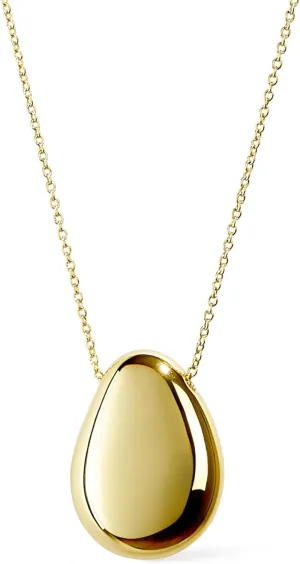 Ana Luisa Pebble Pendant Necklace for Women - 14K Gold Plated and Silver Rhodium Plated Trendy Small & Mini Teardrop Necklace with Lobster Clasp - Hypoallergenic, Water-Resistant, Tarnish-Free Jewelry
