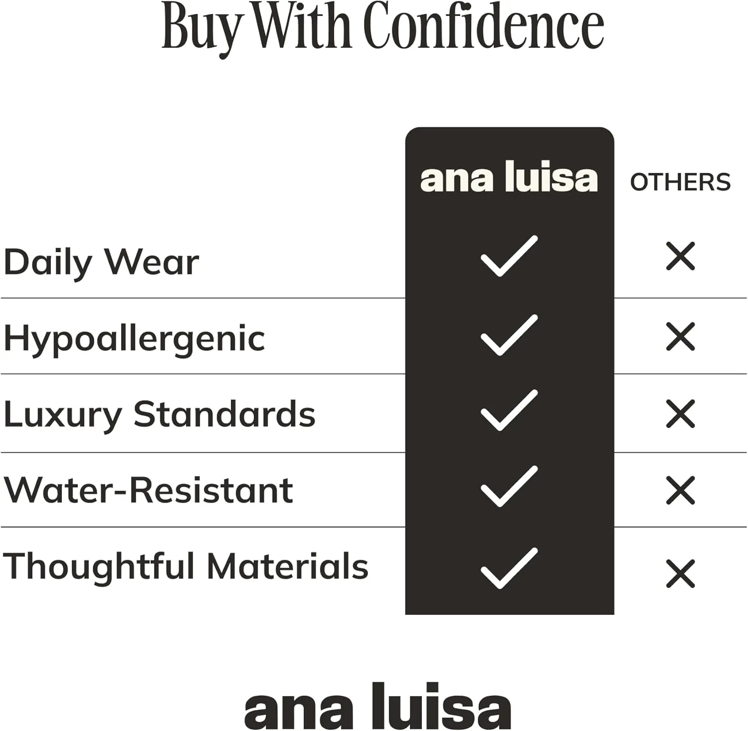 Ana Luisa Stud Earrings for Women Trendy - 14K Gold Plated and Silver Rhodium Plated Earring Studs - X Studs, Bow & Cubic Zirconia Styles - Hypoallergenic Water-Resistant Tarnish-Free Dainty Earrings