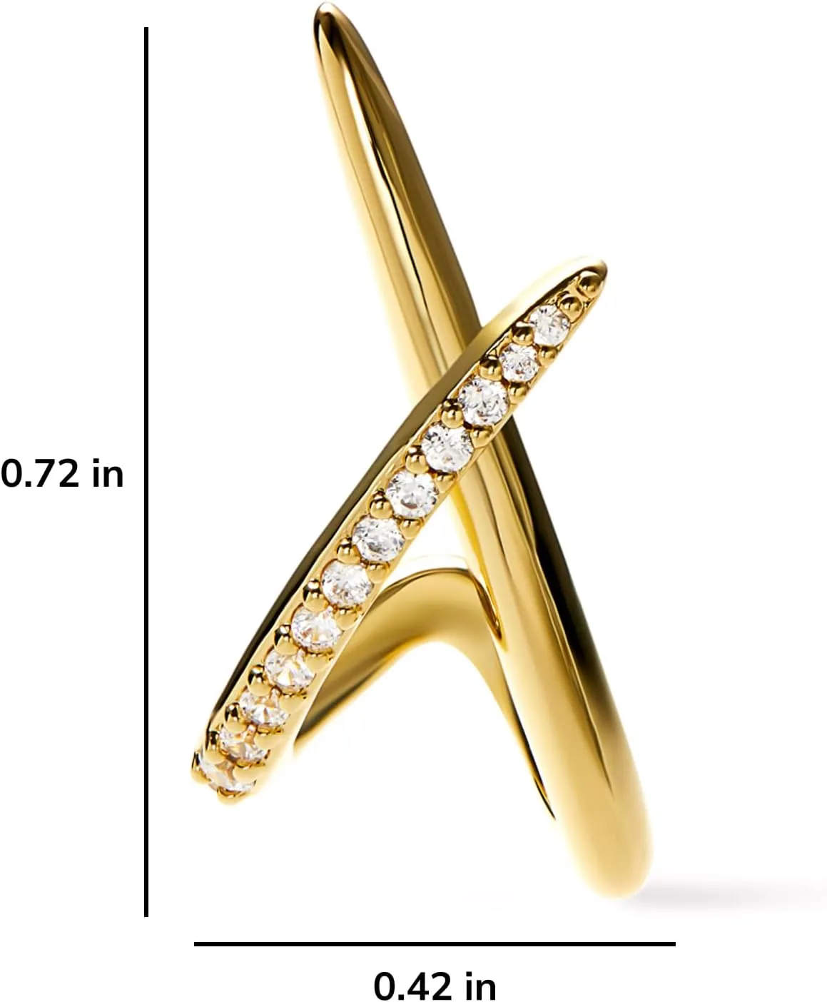 Ana Luisa Stud Earrings for Women Trendy - 14K Gold Plated and Silver Rhodium Plated Earring Studs - X Studs, Bow & Cubic Zirconia Styles - Hypoallergenic Water-Resistant Tarnish-Free Dainty Earrings