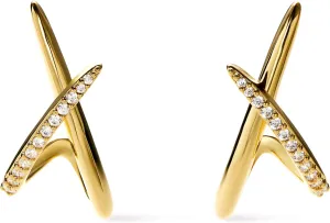 Ana Luisa Stud Earrings for Women Trendy - 14K Gold Plated and Silver Rhodium Plated Earring Studs - X Studs, Bow & Cubic Zirconia Styles - Hypoallergenic Water-Resistant Tarnish-Free Dainty Earrings