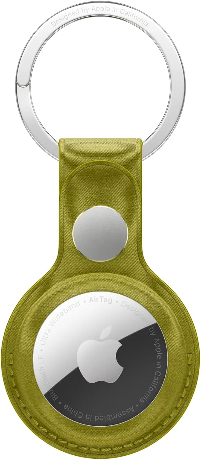 Apple AirTag FineWoven Key Ring - Chartreuse 