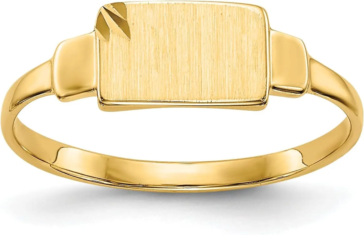 Avariah 14k Yellow Gold Signet Ring - Ring Size 3.0