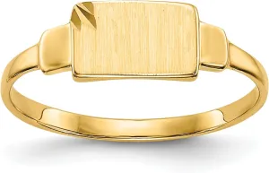 Avariah 14k Yellow Gold Signet Ring - Ring Size 3.0