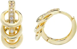 AVELI Copper Retro Hoop Earrings - Fashionable, European and American Style Jewelry for Women, Hypoallergenic & Durable Design
