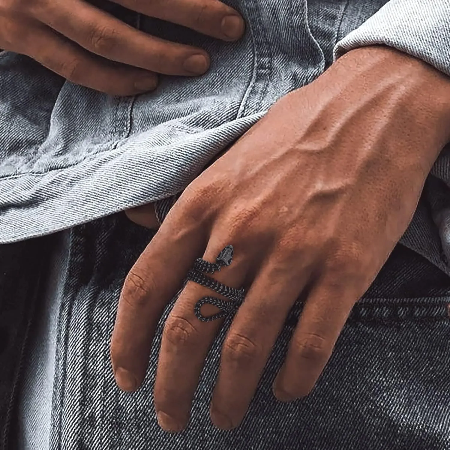 Bandmax Animal Rings for Men Women, Stainless Steel Retro Style Gorilla/Dragon/Snake/Plague Doctor Ring Gothic Punk Hip Hop Rings Size 7-14