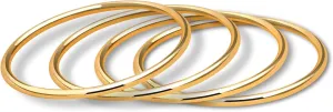 Bangle Bracelets for Women,14k Gold Bracelet Stack Dainty Layered Gold Bangles Bracelets,Timeless Chunky Gold Bracelet Indian Jewelry Sets for Women