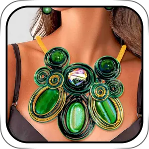 Barode Statement Choker Necklaces Earrings Gold African Chunky Collar Ethnic Indian Tribal Costume Jewelry Set for Women