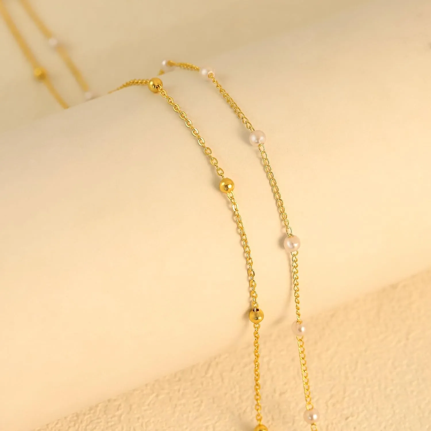 BAYLAY Belly Chains for Women - 18K Gold Plated Gold Layered Belly Waist Chain Adjustable Sexy Belly Waist Chain for Women