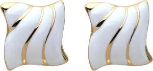 Black White Earrings for Women Geometric Stud Statement Fashion Jewelry