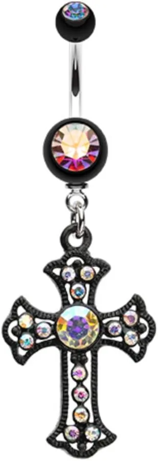 Blackline Opulent Cross WildKlass Belly Button Ring