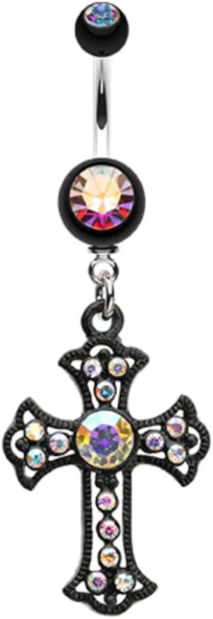 Blackline Opulent Cross WildKlass Belly Button Ring