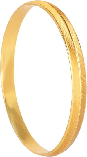 BodhaGold Plated Designer Stylish Self Design Amritsari Gold Plated Sikh Kada for Men