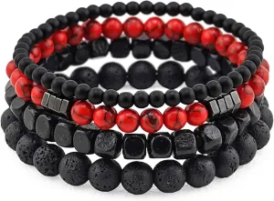 Bracelet 6mm Natural Stretch Adjustable Beaded Bracelets for Men
