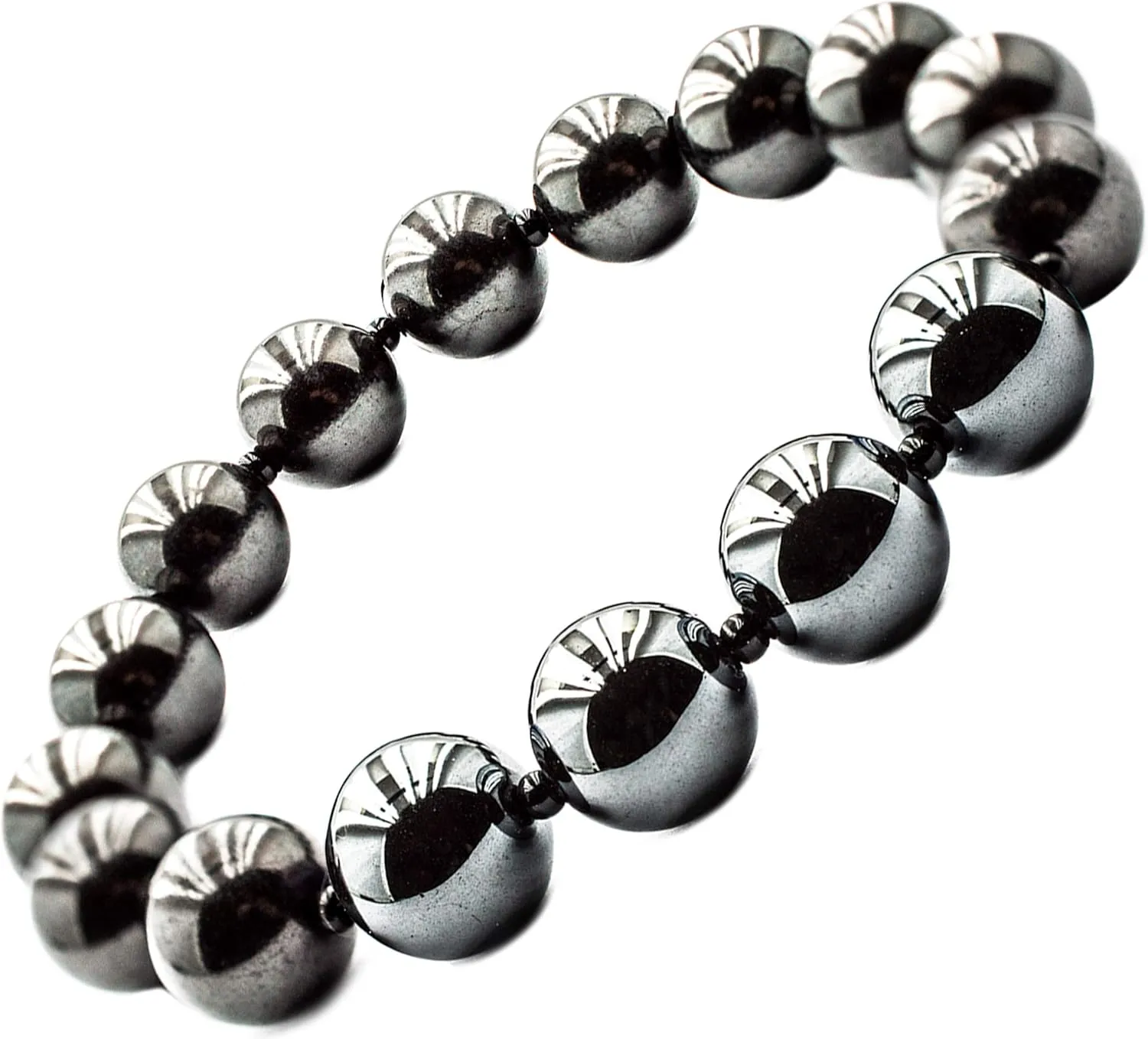 Bracelet Stretch with Natural Shungites and Gemstones Round Beads 10mm