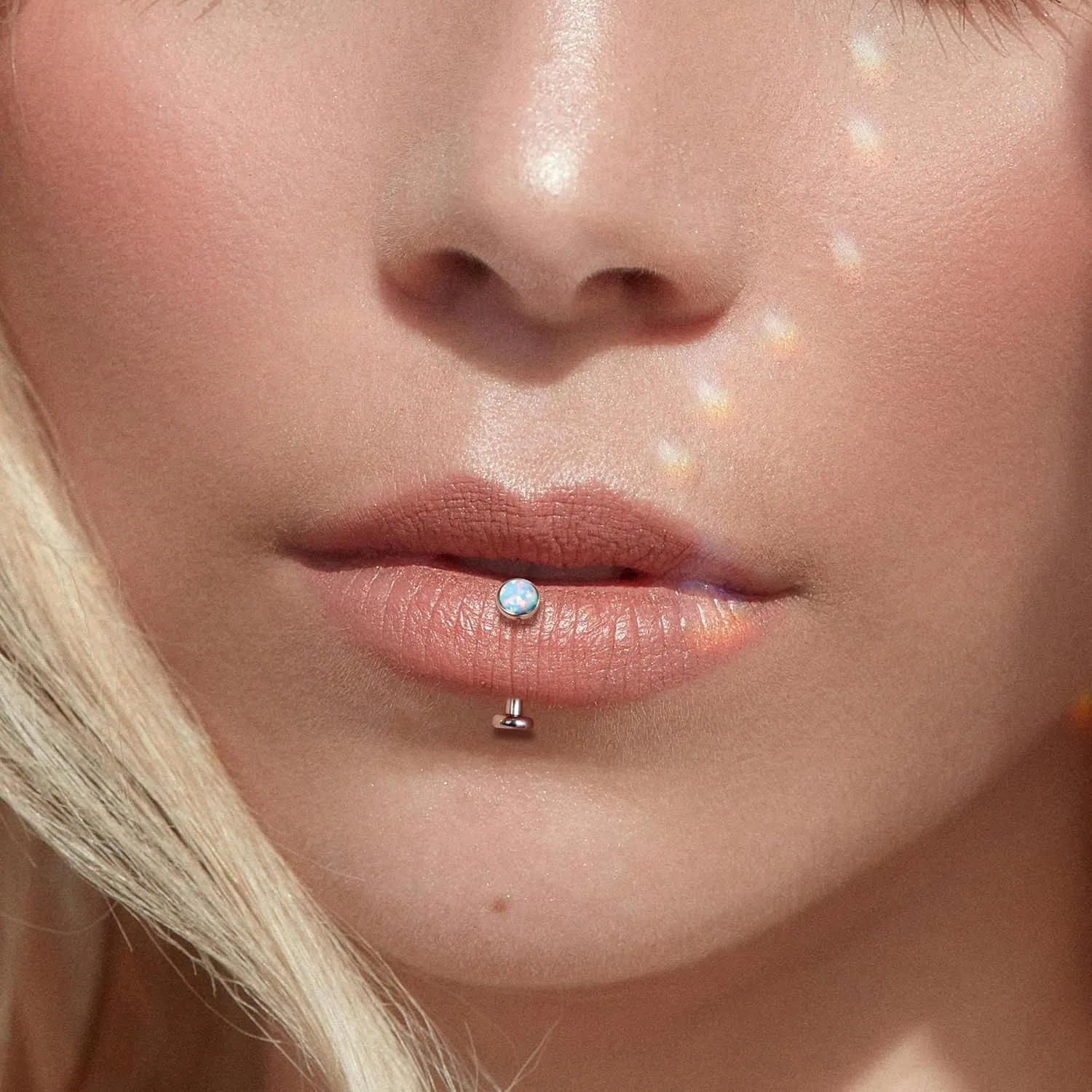 CANDYFANCY 2Pcs 14G F136 Titanium Floating Belly Button Rings for Women Flat Back CZ Belly Rings Opal Curved Navel Rings Disc Bottom Belly Piercings Jewelry hypoallergenic 10/12mm