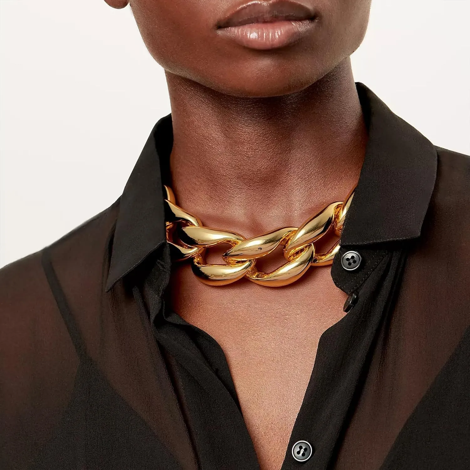 choice of all Chunky Gold Necklace Statement Necklace for Women Punk Chunky Chain Necklaces Dainty Gold Choker Accessories Jewelry for Women Trendy
