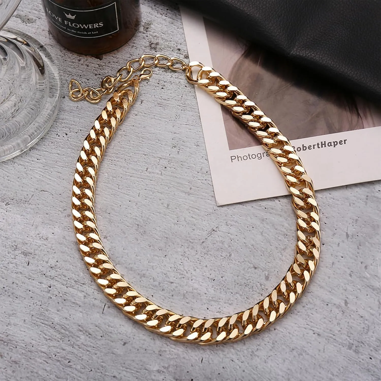 choice of all Chunky Gold Necklace Statement Necklace for Women Punk Chunky Chain Necklaces Dainty Gold Choker Accessories Jewelry for Women Trendy