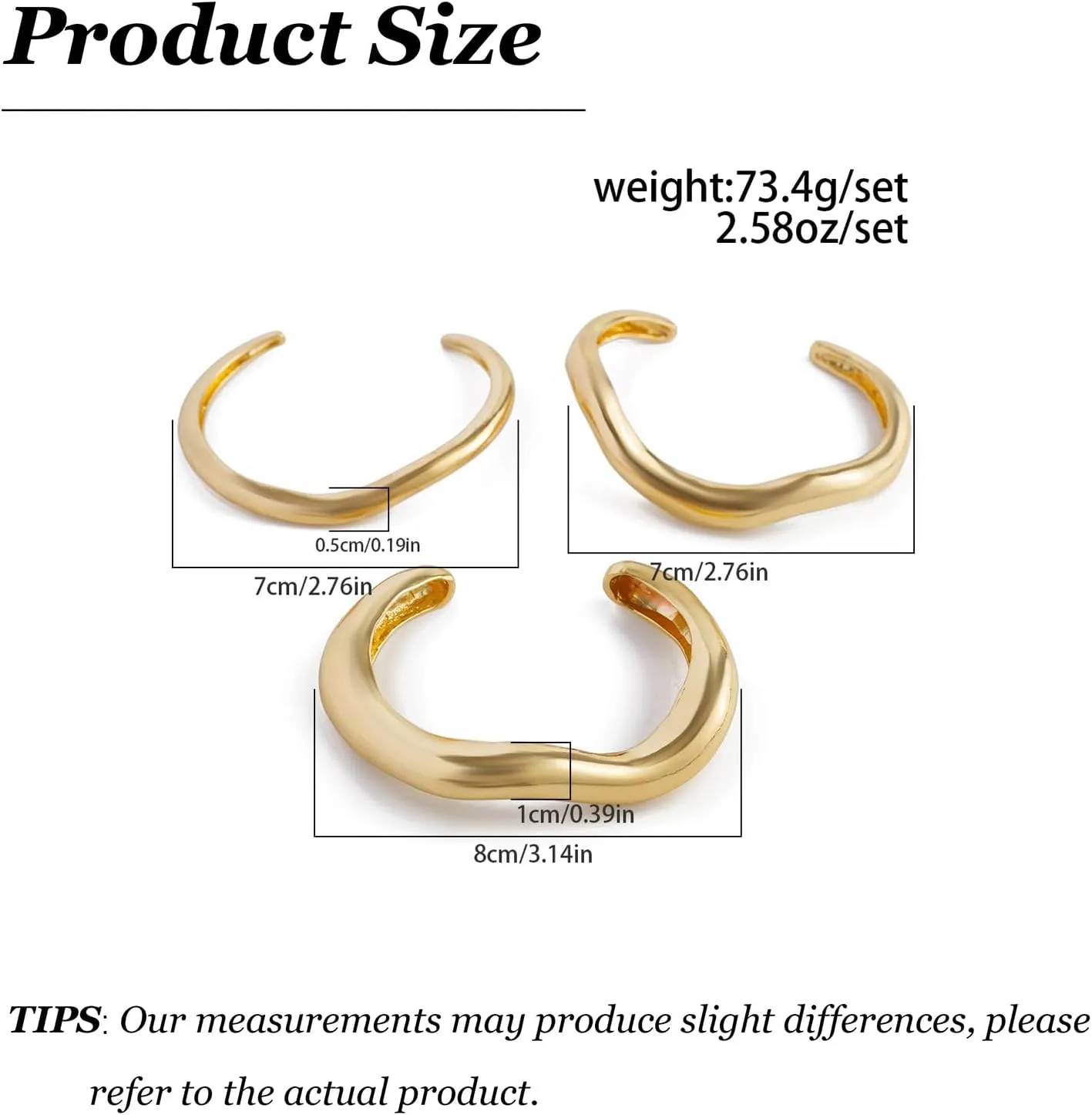choice of all Gold Bangles for Women Chunky Gold Cuff Bracelet Gold Bracelets Non Tarnish for Women Trendy Jewelry Gifts