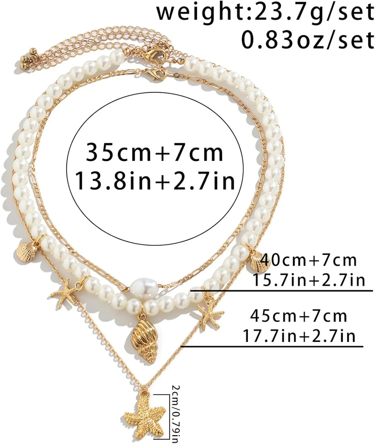 choice of all Gold Sea Shell Charm Necklace Jewelry for Women Summer Boho Seashell Beach Starfish Necklace Fashion Accessories Summer Beach Vacation Clothes Dresses 2025