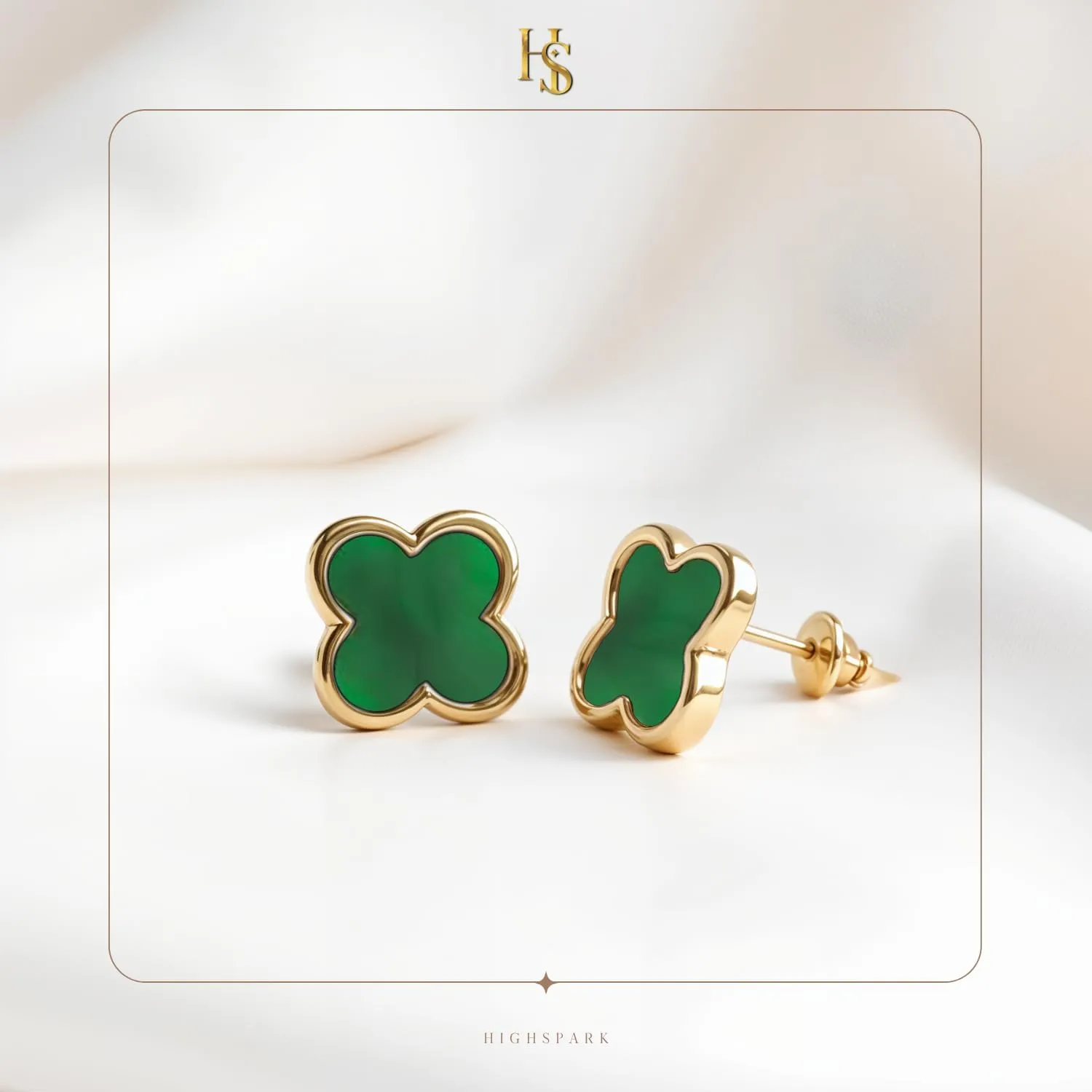 Clover Earrings for Women | Four Leaf Stud Earrings for Women | Lovely Gift