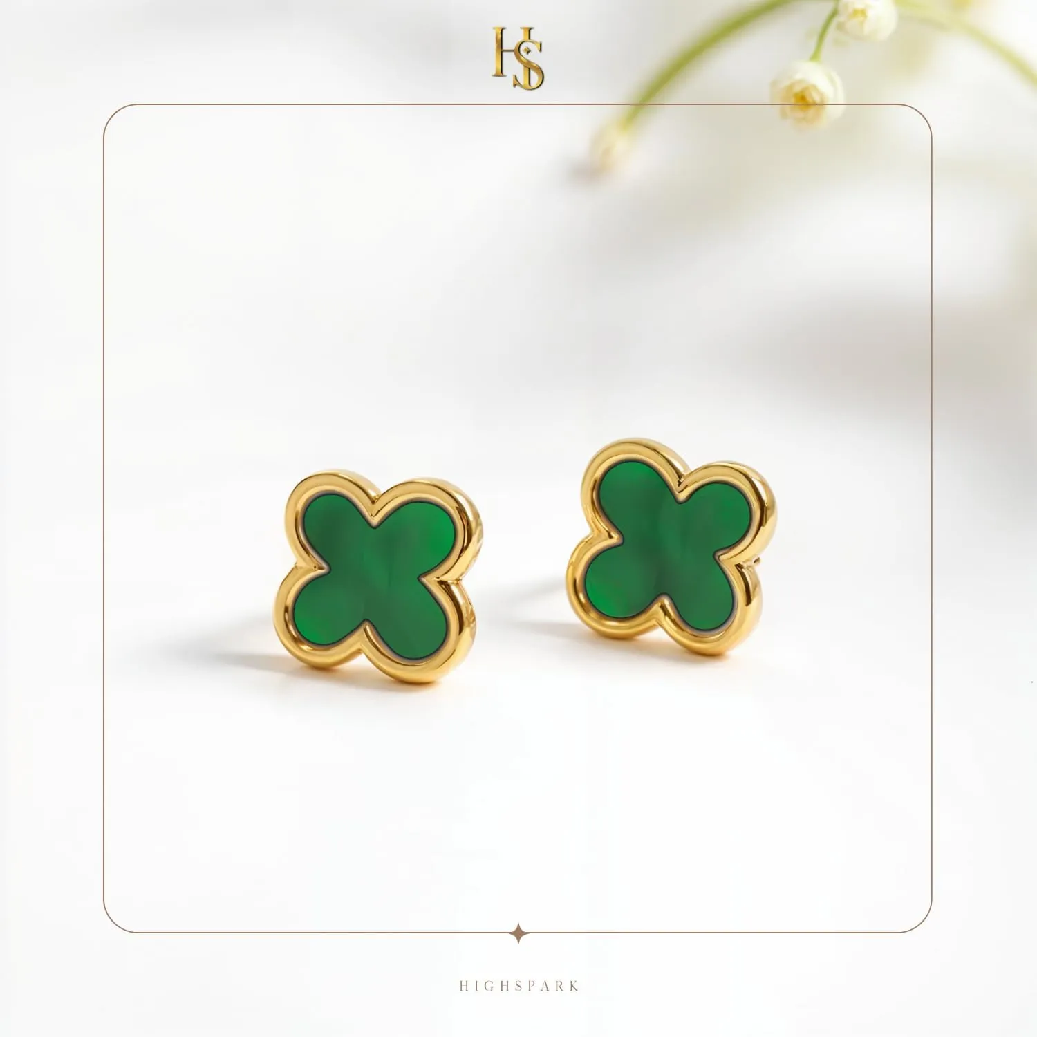 Clover Earrings for Women | Four Leaf Stud Earrings for Women | Lovely Gift