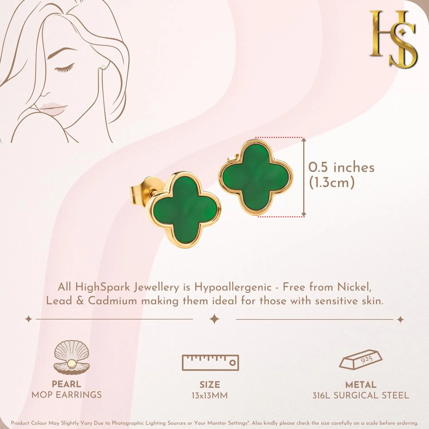 Clover Earrings for Women | Four Leaf Stud Earrings for Women | Lovely Gift
