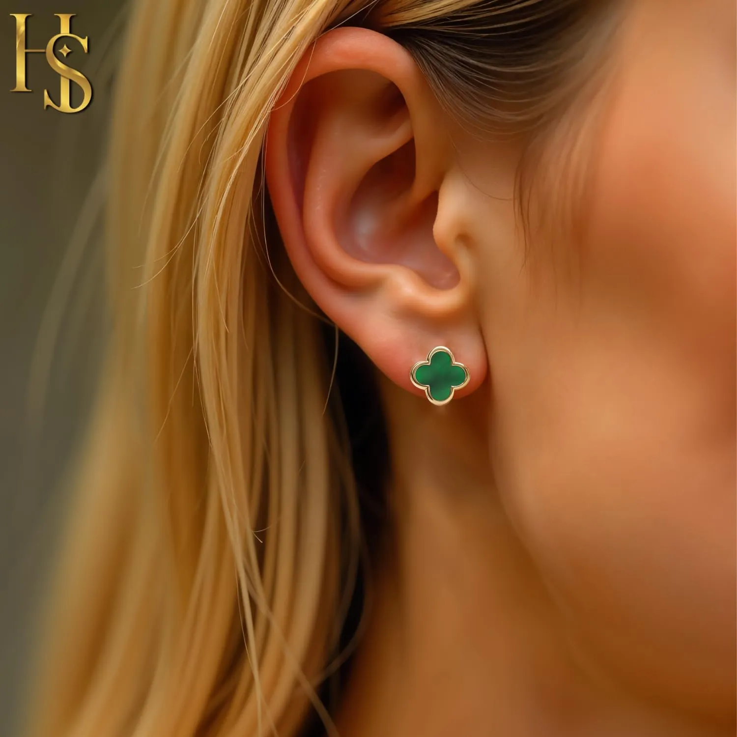 Clover Earrings for Women | Four Leaf Stud Earrings for Women | Lovely Gift