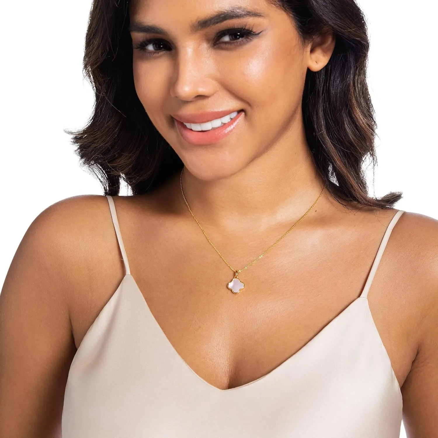 Clover Pendant Necklace for Women Four Leaf Clover Necklace for Women 18K Gold Plated