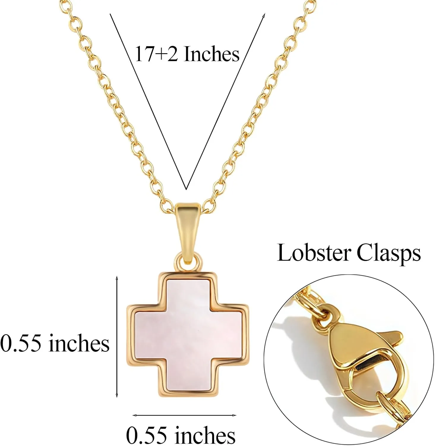 Clover Pendant Necklace for Women Four Leaf Clover Necklace for Women 18K Gold Plated