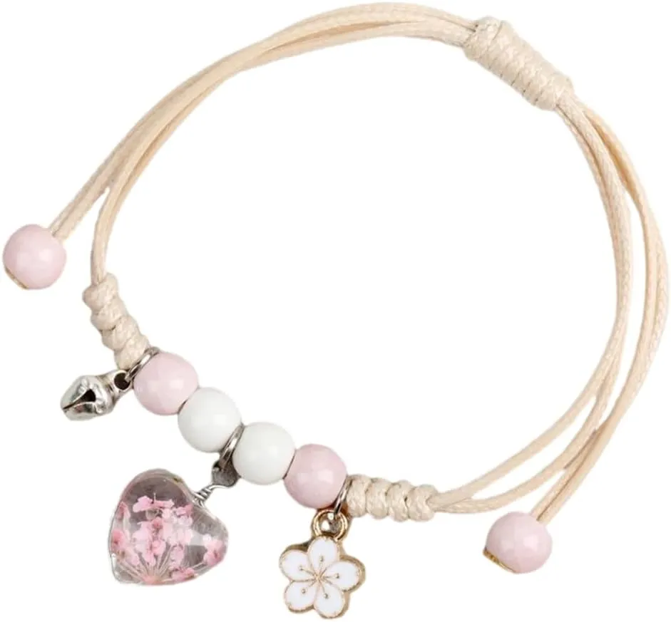 Colorful Floral Patterns Wristband Trendy Braided Friendship Bracelet with Flower Designs for Daily Wear Parties