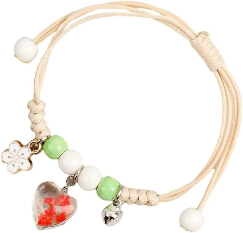 Colorful Floral Patterns Wristband Trendy Braided Friendship Bracelet with Flower Designs for Daily Wear Parties
