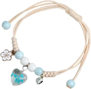 Colorful Floral Patterns Wristband Trendy Braided Friendship Bracelet with Flower Designs for Daily Wear Parties