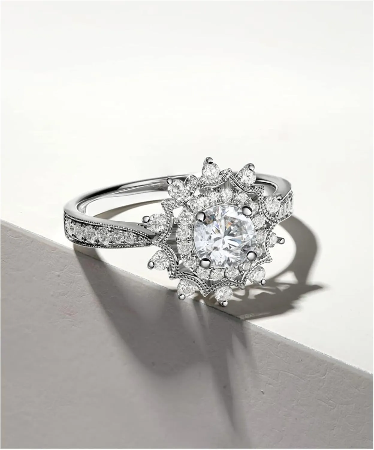 Couple Rings Matching Rings White Gold Plated 925 Sterling Silver Wedding Ring for Women Titanium Wedding Band