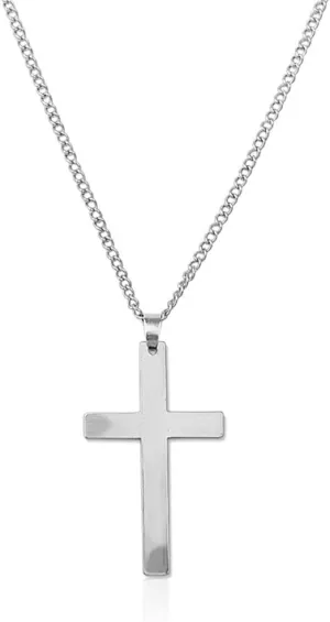 Cross Pendant Necklace for Men Women Gold Silver Black Cross Necklace Faith Cross Trendy Jewelry Set Simple Cross Chain Necklace