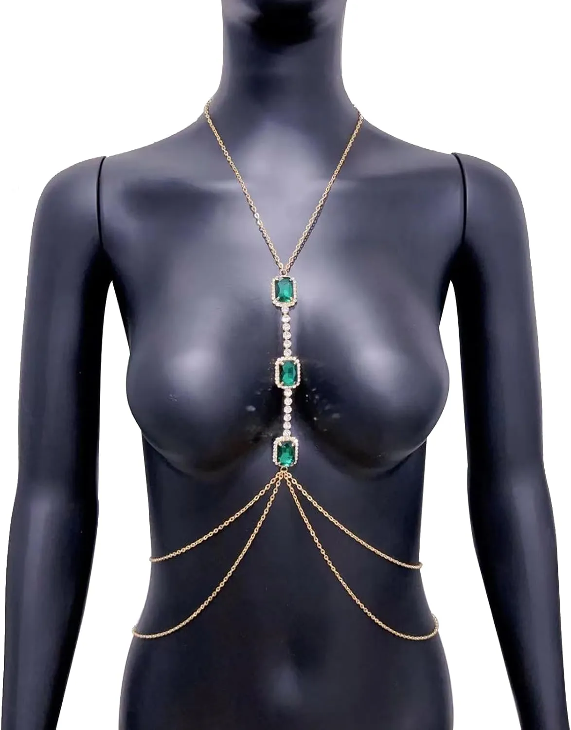 Crystal Body Chain for Women,Layering Waist Body Chain,Rhinestone Chest Body Jewelry,Festival Body Chain,Summer Harness Body Chain,Costume Body Chain