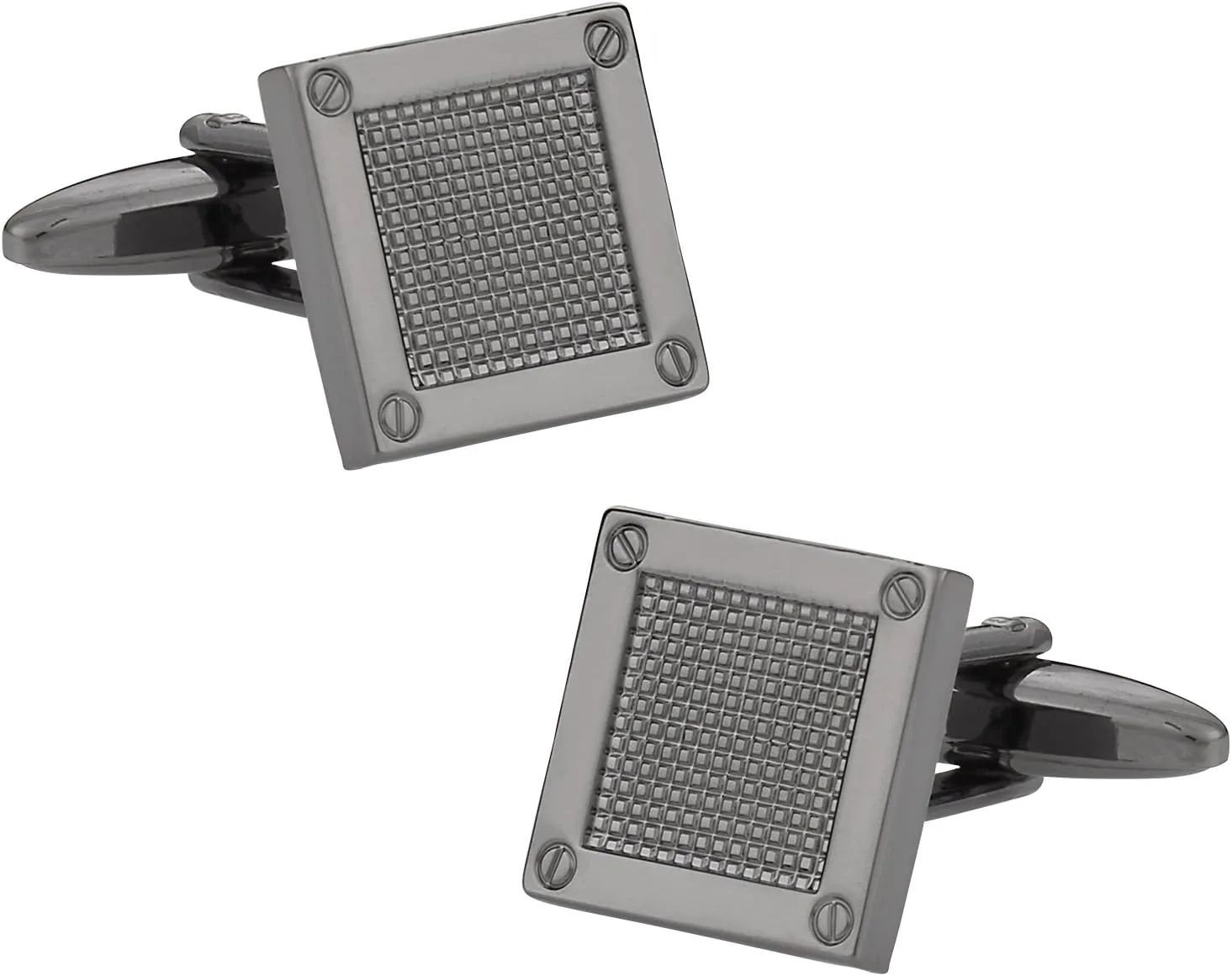 Cuff-Daddy Contemporary Gunmetal Tone Cufflinks with Presentation Box