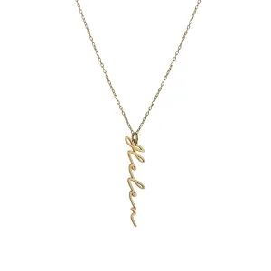 Custom Name Necklace in 8k Solid Gold, Personalized TinyName Pendant, Adjustable Chain for Thoughtful Anniversary Present