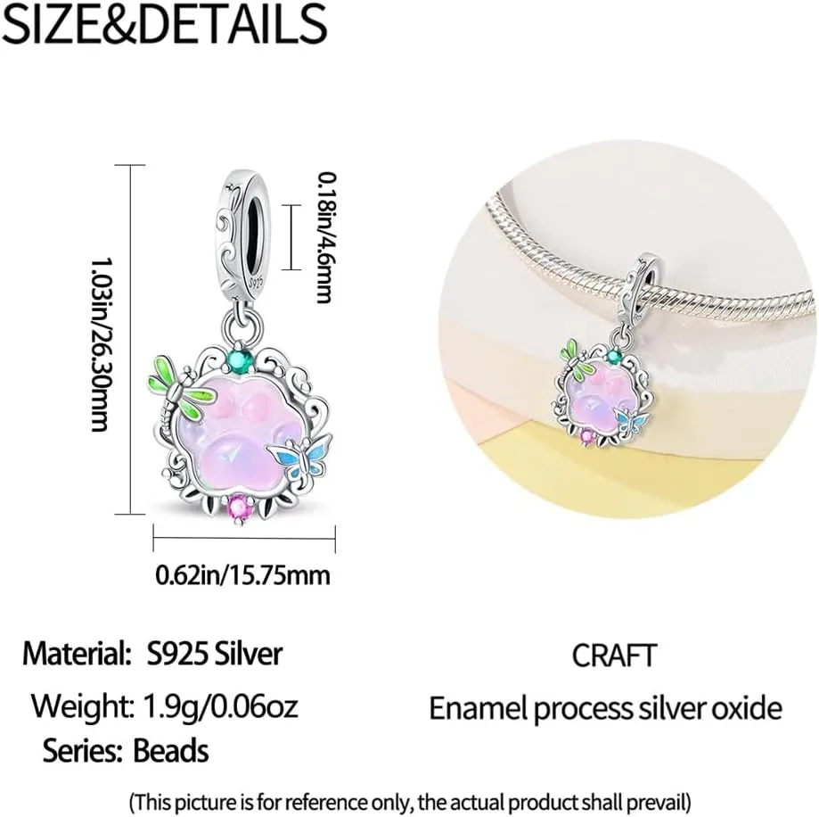 CYCUFF 925 Sterling Silver Charms for Bracelets and Charm Necklaces, Bracelet Pendants Beads Jewellery Gift for Family Friends Women