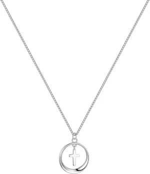 Dainty 925 Sterling Silver Cross Necklace for Women, Trendy Womens Cross Necklace for Girls Simple Silver Pendant Link Chains for Teen Girls Birthday Jewelry Gifts