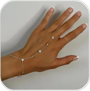 Dainty Star Hand Chain Bracelet Boho Finger Ring Jewelry Gold Bracelets For Women Non Tarnish Bangle