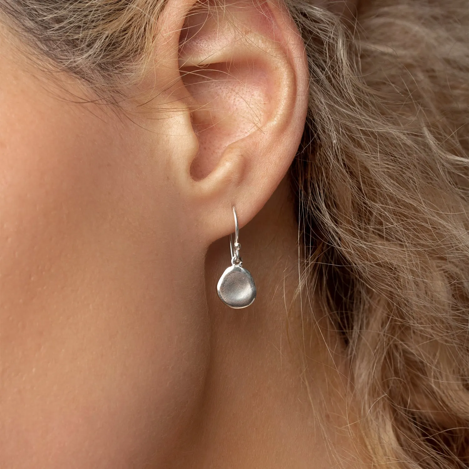 Dimple Pebble Drop Earrings