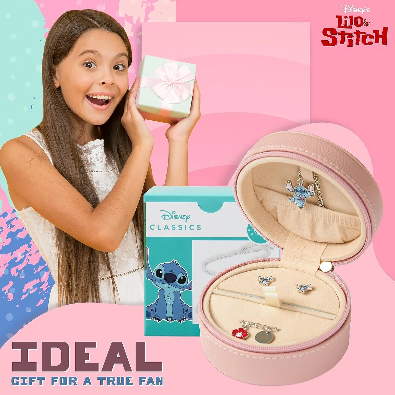 Disney Girls Friendship Necklace Earrings Bracelet Rings Sets - Stitch Gifts