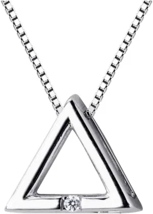 Dtja Triangle Pendant Necklace for Women 925 Sterling Silver Minimalist Geometric Cute Charms Link Chains Choker Necklaces Fashion Simple Jewelry for Best Friend