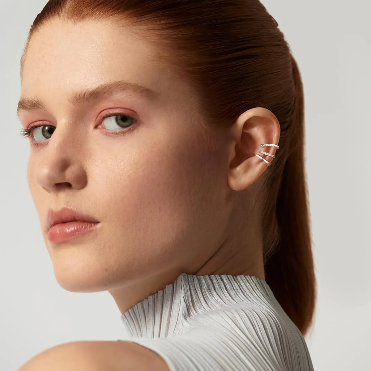 Ear Cuff Earrings for Women Non Piercing: 14k Gold/Silver Plated Clip on Earrings Stacks Fake Helix Cartilage Earrings Hypoallergenic Cubic Zirconia Cuff Chain Earrings for Non Pierced Ears
