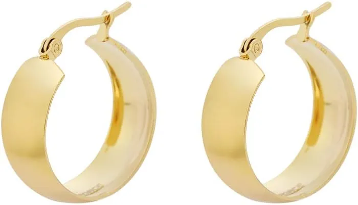 Edforce Stainless Steel Wide Large Rounded Hoop Earrings for Women