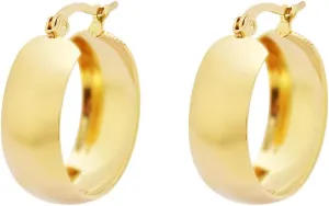 Edforce Stainless Steel Wide Large Rounded Hoop Earrings for Women