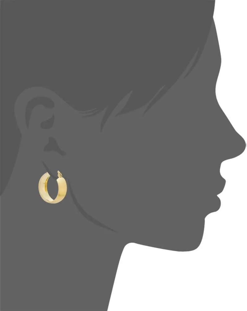 Edforce Stainless Steel Wide Large Rounded Hoop Earrings for Women