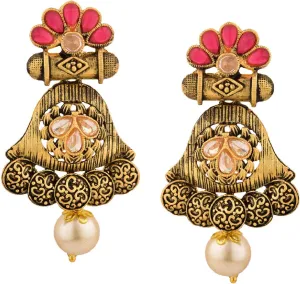 Efulgenz Antique Earrings for Women Vintage Jewelry Indian Oxidized Jewelry Ethnic Bollywood Oxidized Antique Traditional Dangle Earrings for Women